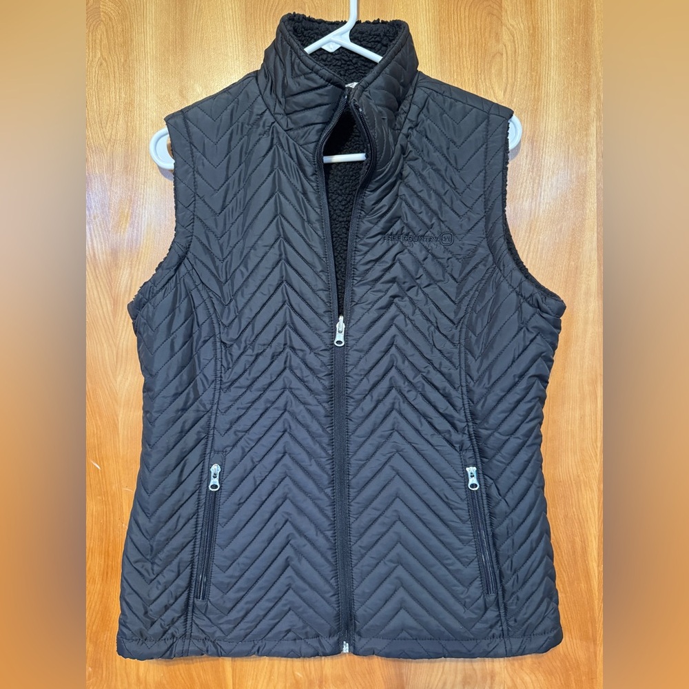 Free Country Black Quilted Vest